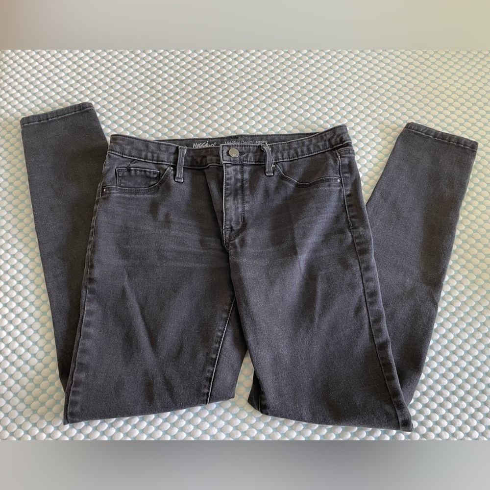 Mossimo mid-rise black denim legging jeans skinny